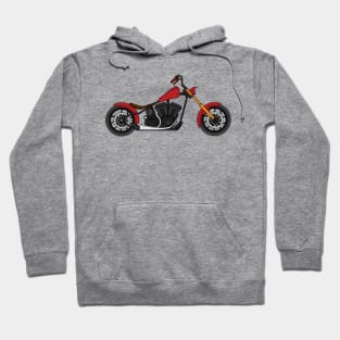 Chopper style motorcycle illustration Hoodie